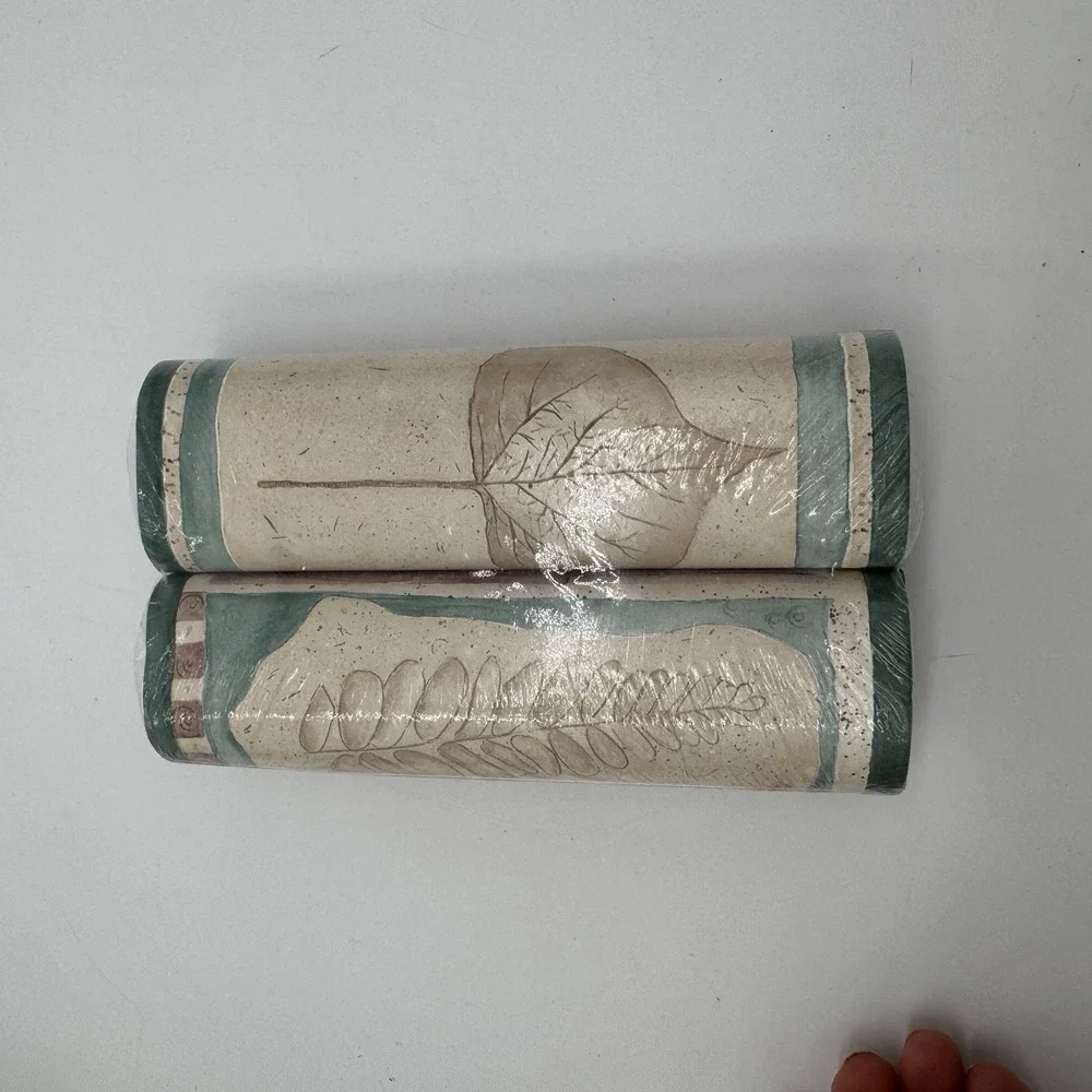 VTG Wallpaper Border Roll 10 Yds Frog Shell Leaf Coastal 90s Decor Rare Union US